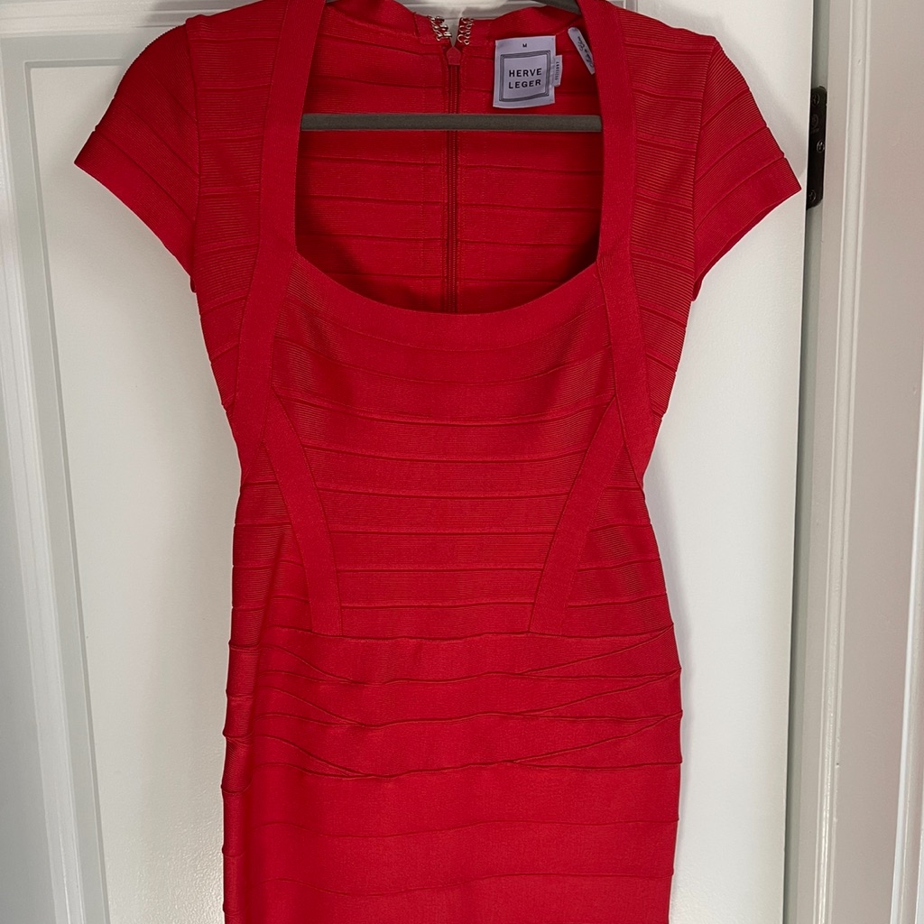 Mini Red Herve Leger Dress